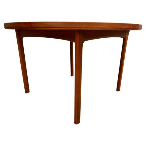 Midcentury Swedish Modern Round Teak Dining Table By Dux With 2 Leaves ... with Understanding the timeless appeal of mid century dining tables with rounded edges